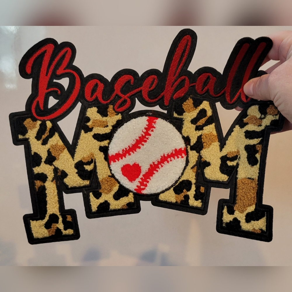 Baseball Mom Chenille Patch